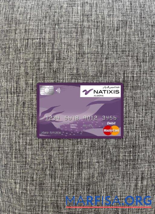 Blank Algeria Natixis algerie bank master card photolook front sample